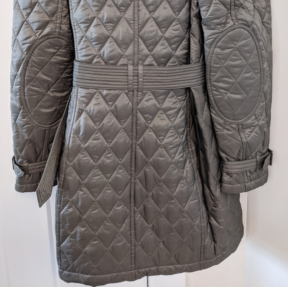 Burberry Finsbridge Long Quilted Jacket Mink Grey - Picture 7 of 12